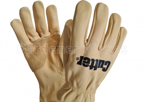 CW700 1 Pair Cutter Strimmer Trimmer Gloves Deerskin Leather & Gel Padded 
