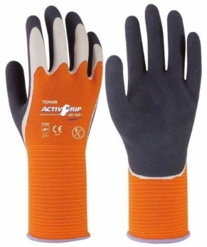 Towa ActivGrip XA-325 Latex-Coated Gloves with Orange Liner